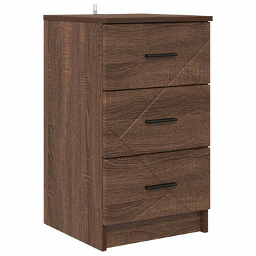 vidaXL Nachttisch Braun Eichen-Optik 38 x 38 x 66 cm Holzwerkstoff