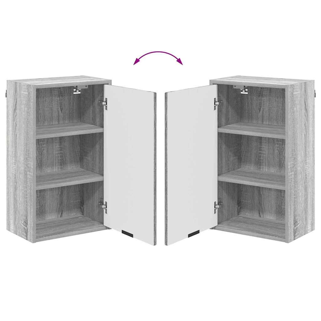 vidaXL Badezimmerschrank Wandmontiert Graues Sonoma 39 x 23,5 x 65 cm
