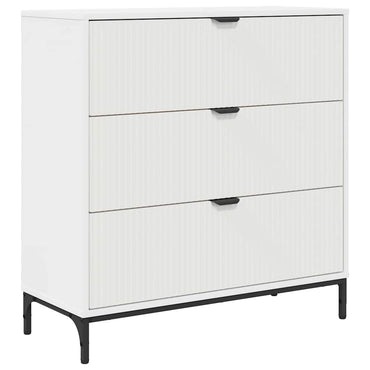 vidaXL Sideboard mit Schubladen Weiß 79,5 x 33 x 82 cm Holzwerkstoff