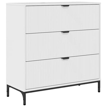 vidaXL Sideboard Hochglanz Weiß 79,5 x 33 x 82 cm Holzwerkstoff