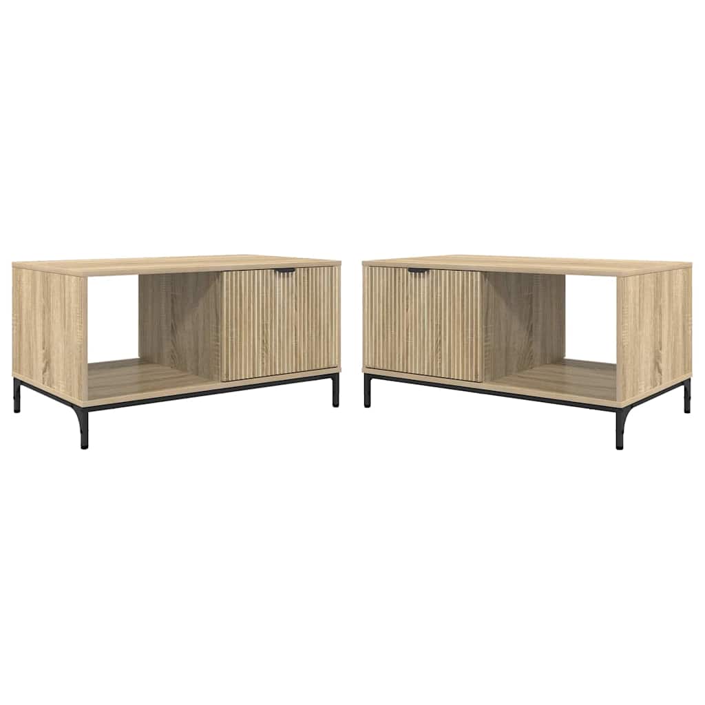 vidaXL Couchtisch Sonoma-Eiche 90 x 49 x 46 cm Holzwerkstoff