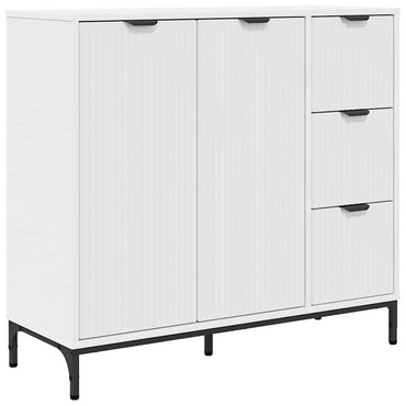 vidaXL Sideboard mit Schubladen Weiß 89,5 x 33 x 82 cm Holzwerkstoff