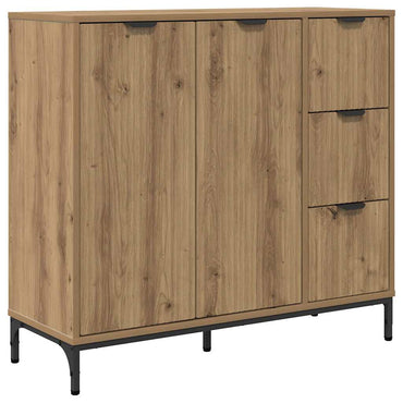 vidaXL Buffet chêne artisanal 89,5 x 33 x 82 cm bois d'ingénierie