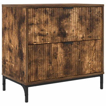 vidaXL Nachttisch Räuchereiche 63,5 x 36 x 61 cm Holzwerkstoff