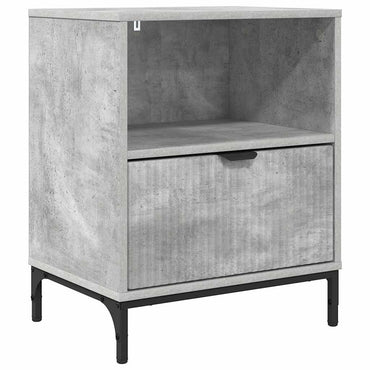 vidaXL Nachttisch Betongrau 49 x 36 x 61 cm Holzwerkstoff