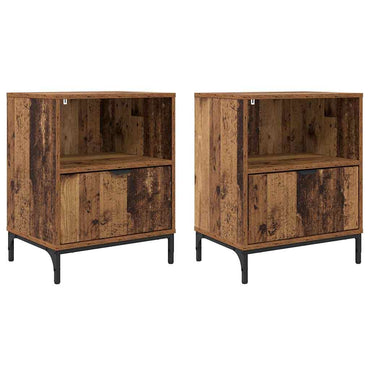 vidaXL Nachttisch 2 pcs Altholz 49 x 36 x 61 cm Holzwerkstoff