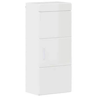 vidaXL Badezimmer-Wandschrank TULUM Hochglanz Weiß 37 x 24,5 x 86 cm