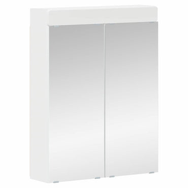 vidaXL Badezimmerspiegelschrank mit Regal TULUM Weiß 60 x 16,5 x 78 cm