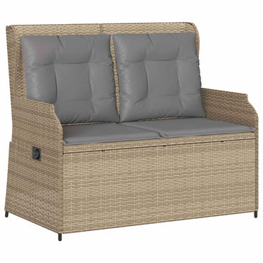 Banc de jardin vidaXL beige en résine tressée