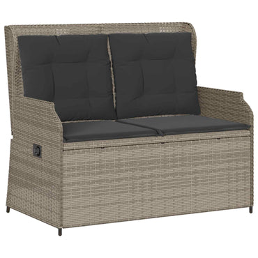 vidaXL Banc de jardin gris clair en résine tressée