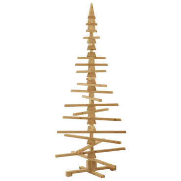 vidaXL Holz Weihnachtsbaum mit Ständer Braun 180 cm Massivholz Kiefer