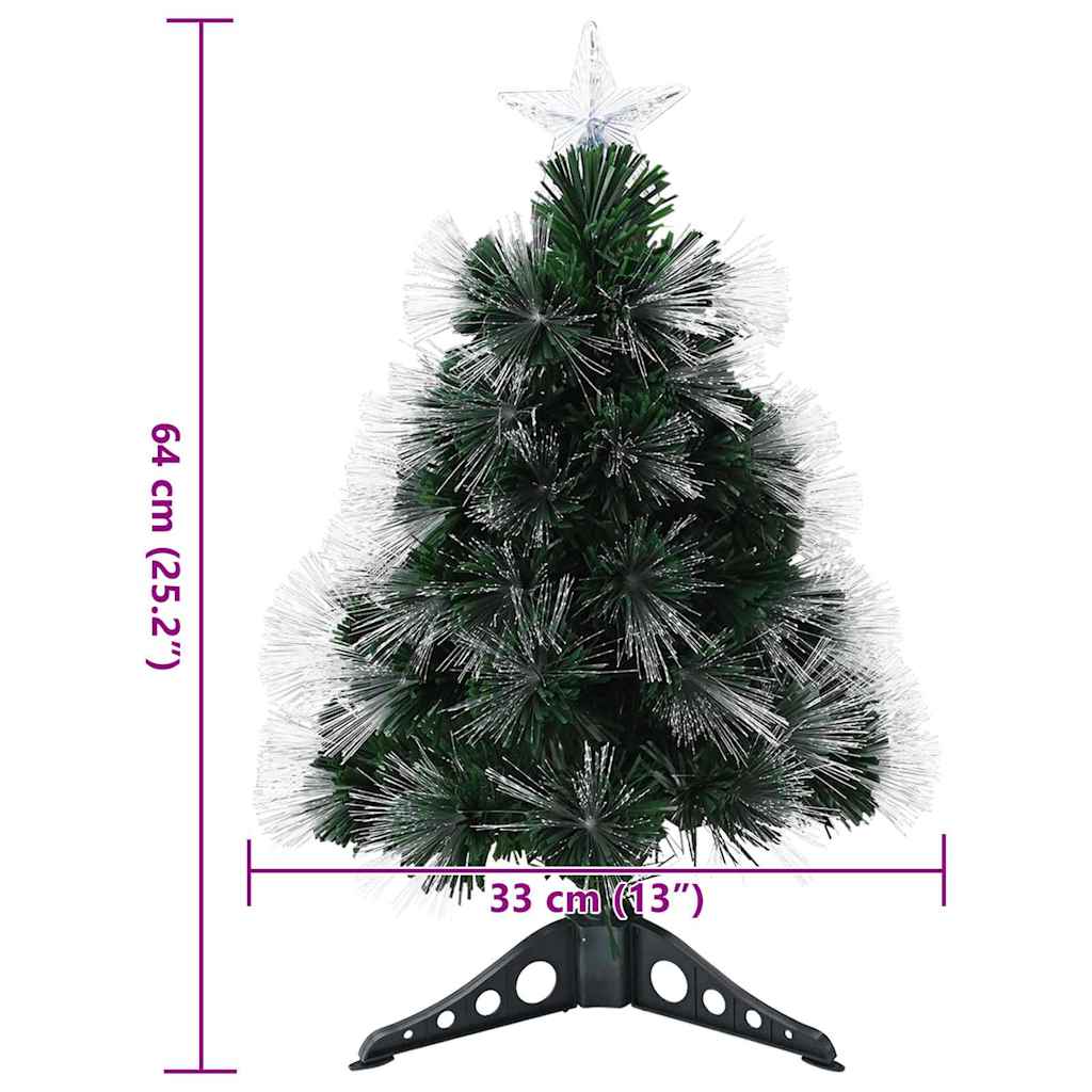 vidaXL Künstlicher Weihnachtsbaum mit 50 LEDs Grün 64 cm PVC