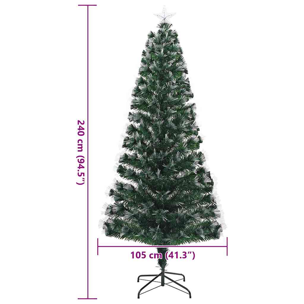 vidaXL Sapin de Noël artificiel avec 300 LED Vert 240 cm PVC