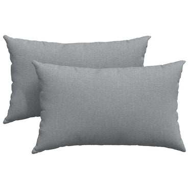 vidaXL Sofakissen 2 Stück Hellgrau 50 x 30 cm Stoff