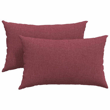 vidaXL Sofakissen 2 pcs Weinrot 50 x 30 cm Stoff