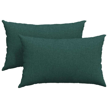 vidaXL Sofakissen 2 pcs Dunkelgrün 50 x 30 cm Stoff