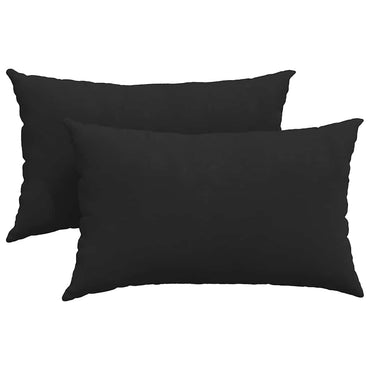 vidaXL Sofakissen 2 Stück Schwarz 50 x 30 cm Stoff