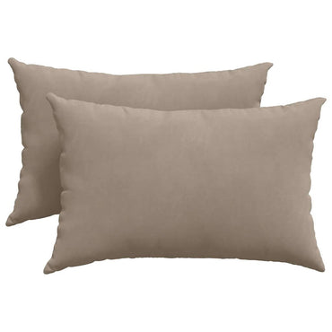 vidaXL Coussins de canapé 2 pcs Taupe 60 x 40 cm Tissu