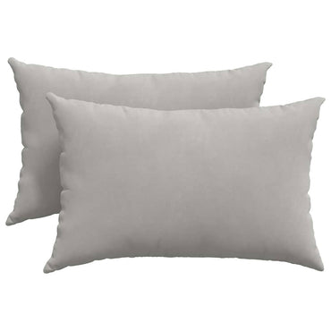 vidaXL Coussins de canapé 2 pcs Gris clair 60 x 40 cm Tissu
