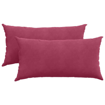 vidaXL Sofakissen 2 Stück Weinrot 80 x 40 cm Cordstoff