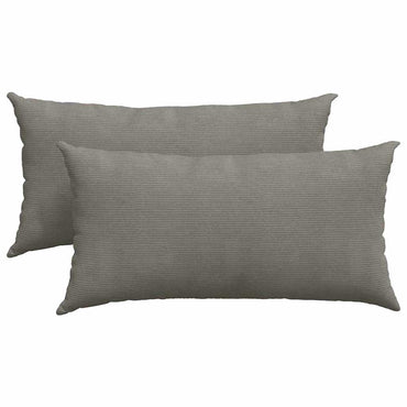 vidaXL Sofakissen 2 Stück Hellgrau 80 x 40 cm Cordstoff