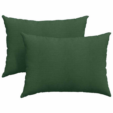 vidaXL Sofakissen 2 Stück Dunkelgrün 70 x 50 cm Cordstoff