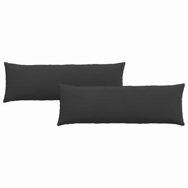 vidaXL Sofakissen 2 Stück Schwarz 120 x 40 cm Stoff