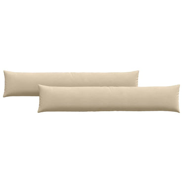 vidaXL Sofakissen 2 Stück Creme 200 x 40 cm Stoff