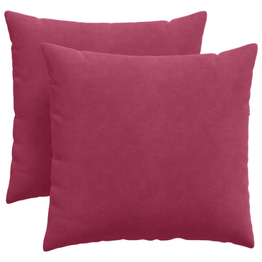 vidaXL Sofakissen 2 Stück Weinrot 45 x 45 cm Cordstoff