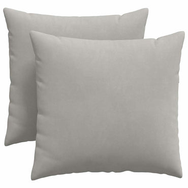 vidaXL Sofakissen 2 Stück Hellgrau 45 x 45 cm Stoff
