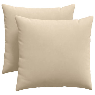 vidaXL Sofakissen 2 Stück Creme 45 x 45 cm Stoff