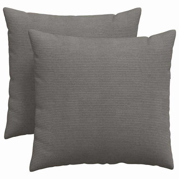 vidaXL Sofakissen 2 Stück Hellgrau 45 x 45 cm Cordstoff