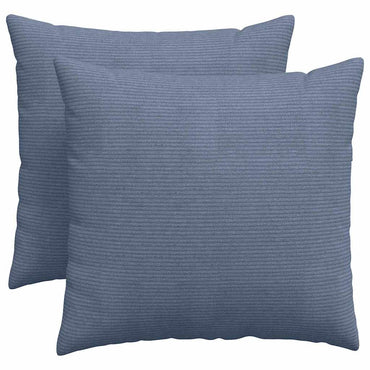 vidaXL Sofakissen 2 Stück Blau 50 x 50 cm Cordstoff