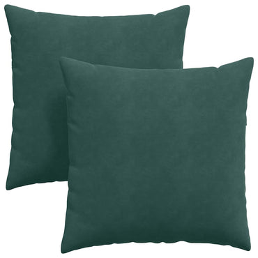 vidaXL Sofakissen 2 Stück Dunkelgrün 80 x 80 cm Cordstoff