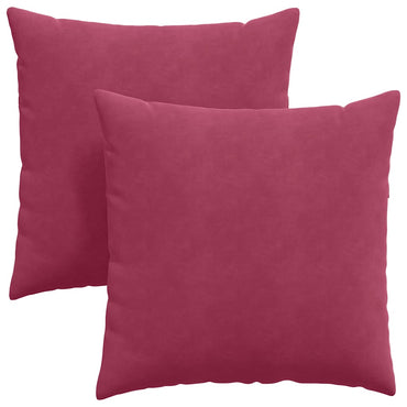 vidaXL Sofakissen 2 Stück Weinrot 80 x 80 cm Cordstoff