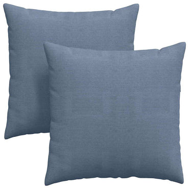 vidaXL Sofakissen 2 Stück Blau 80 x 80 cm Cordstoff