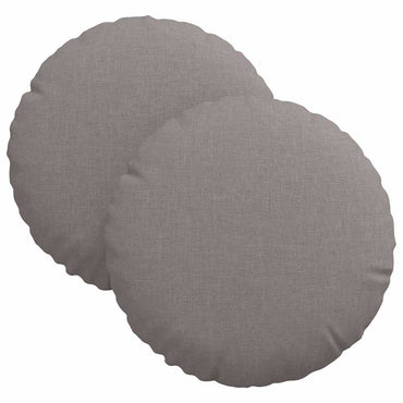 vidaXL Sitzkissen 2 pcs Taupe Ø30 x 13 cm Stoff