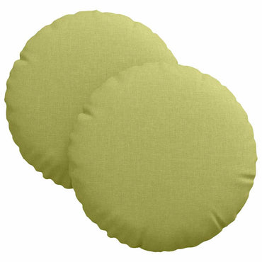 vidaXL Sitzkissen 2 pcs Hellgrün Ø30 x 13 cm Stoff