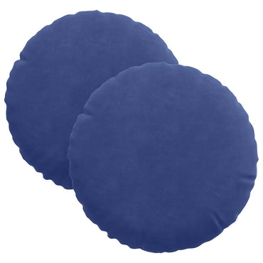 vidaXL Sitzkissen 2 Stück Polizeiblau Ø 30 x 13 cm Samt