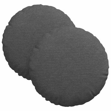 vidaXL Sitzkissen 2 pcs Dunkelgrau Ø 30 cm Cordstoff