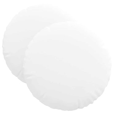 vidaXL Sitzkissen 2 pcs Weiß Ø40 x 13 cm Stoff
