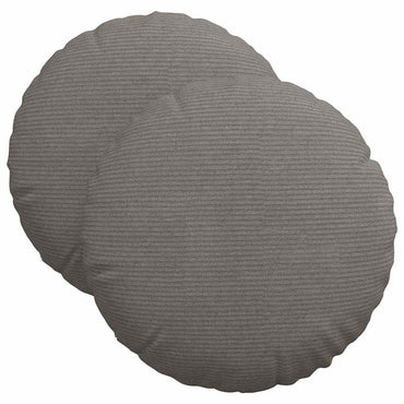 vidaXL Sitzkissen 2 pcs Hellgrau Ø 40 cm Cordstoff