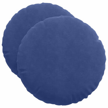 vidaXL Sitzkissen 2 Stück Polizeiblau Ø 50 x 19 cm Samt