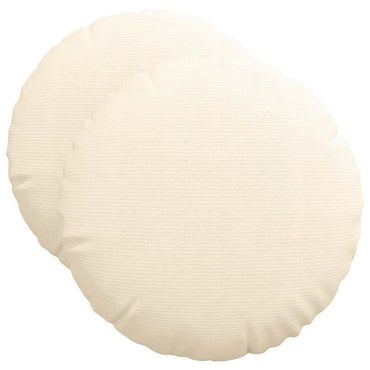 vidaXL Sitzkissen 2 pcs Creme Ø 50 cm Cordstoff