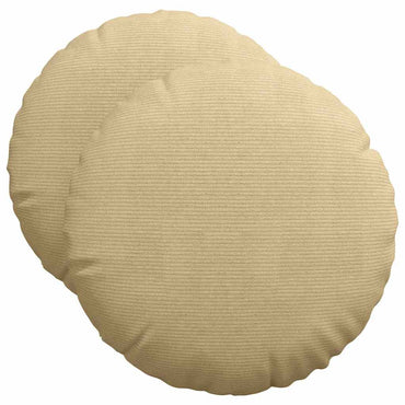 vidaXL Sitzkissen 2 pcs Grau-Grün Ø 50 cm Cordstoff