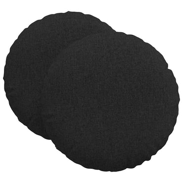 vidaXL Sitzkissen 2 pcs Schwarz Ø60 x 21 cm Stoff