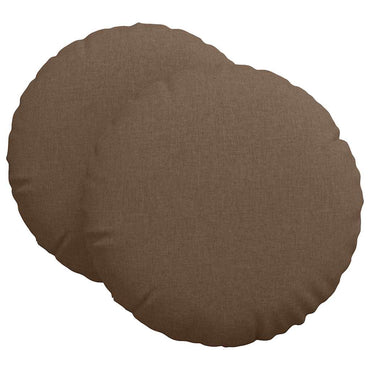 vidaXL Sitzkissen 2 pcs Braun Ø60 x 21 cm Stoff