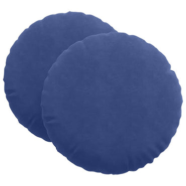 vidaXL Sitzkissen 2 Stück Polizeiblau Ø 60 x 21 cm Samt