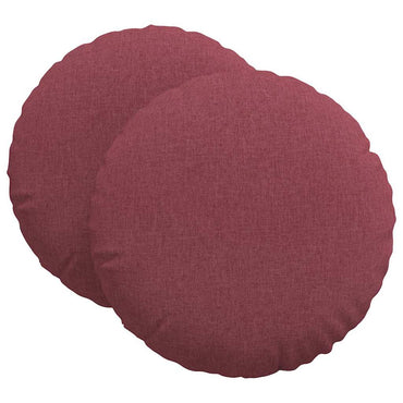vidaXL Sitzkissen 2 pcs Weinrot Ø80 x 29 cm Stoff