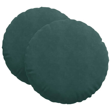vidaXL Sitzkissen 2 pcs Dunkelgrün Ø 80 x 29 cm Samt